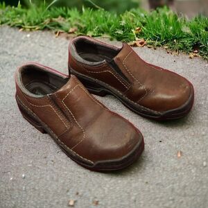HYTEST 17141 Women's Brown Steel Toe Slip On Shoe Work Factory Worker